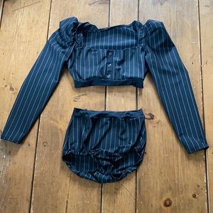 Black and white stripped jazz/musical theatre dance costume